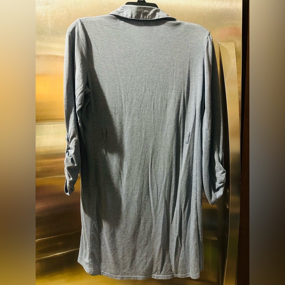 No Boundaries Gray Button-Down Tunic - image 5